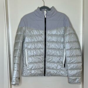 Sealup Hurricane Jacket, silver. Made in Italy.  Women’s Italian 50/US 14